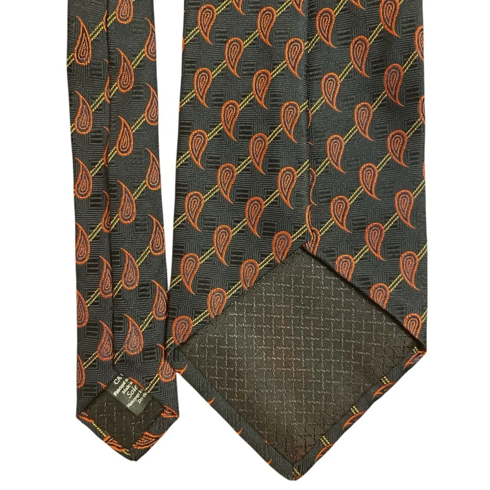 Vintage PROFILO STUDIO Silk Tie – Retro Paisley Pattern Tall– 4” x 64” (3/$25) - Picture 5 of 5